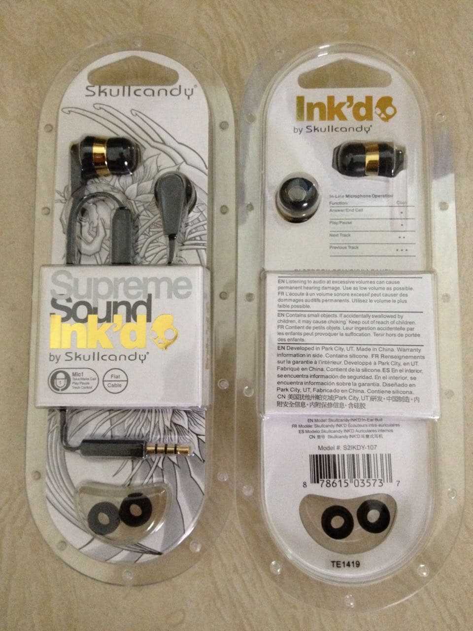 Skullcandy INK_D 2_0 IN_EAR Earphones With Mic S2IKDY